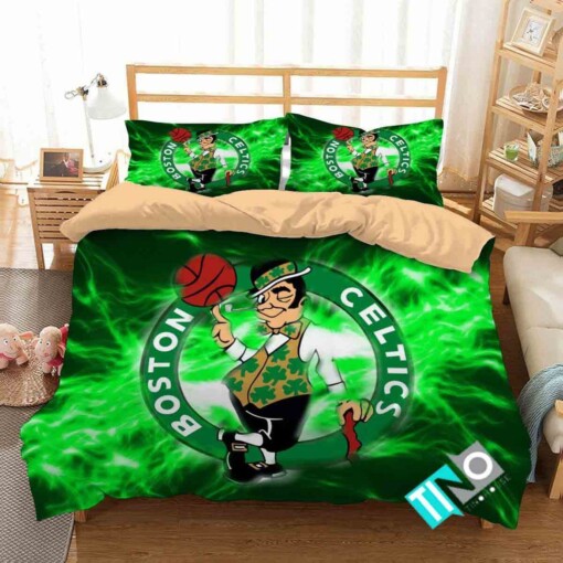 Nba Boston Celtics 2 Logo 3d Duvet Cover Bedding Sets