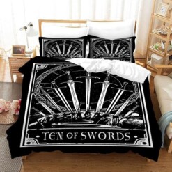 Tarot Ten Of Swords 15 Duvet Cover Quilt Cover Pillowcase