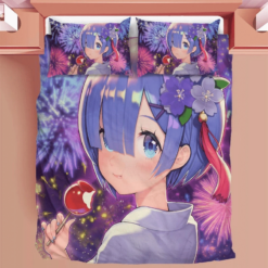 Re Zero Duvet Rem Bedding Sets Comfortable Gift Quilt Bed