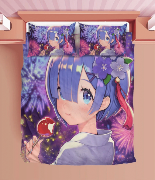 Re Zero Duvet Rem Bedding Sets Comfortable Gift Quilt Bed