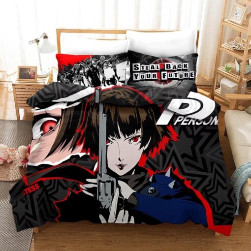 Persona 5 17 Duvet Cover Quilt Cover Pillowcase Bedding Sets