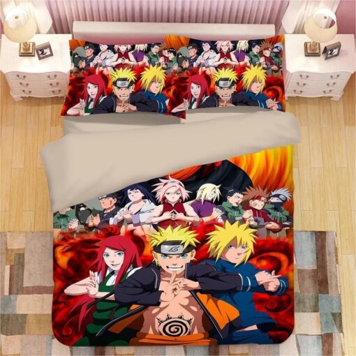 Naruto Uzumaki Naruto 10 Duvet Cover Pillowcase Bedding Set Quilt