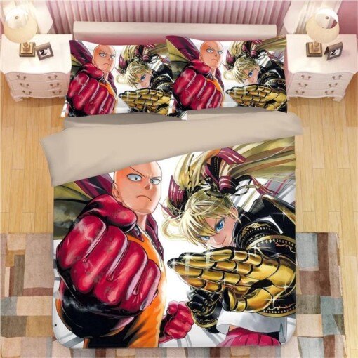 One Punch Man 19 Duvet Cover Pillowcase Bedding Sets Home