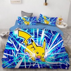 Pokemon Pikachu 40 Duvet Cover Quilt Cover Pillowcase Bedding Sets