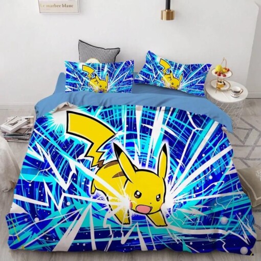 Pokemon Pikachu 40 Duvet Cover Quilt Cover Pillowcase Bedding Sets