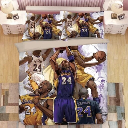 Nba Lakers Kobe Bryant Basketball Player Duvet Cover Bedding Set