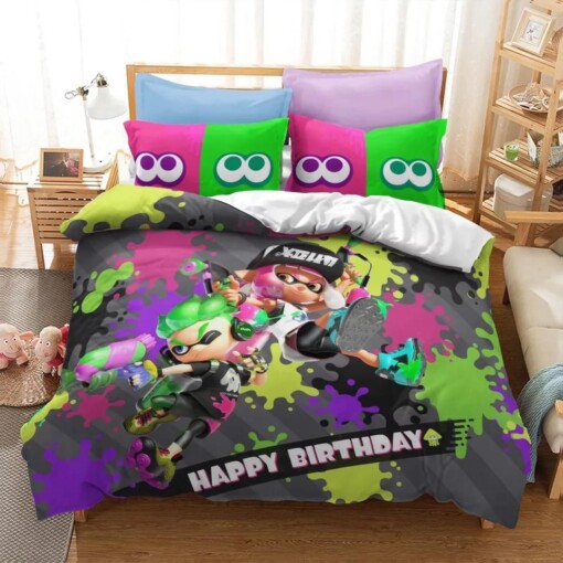 Splatoon 22 Duvet Cover Quilt Cover Pillowcase Bedding Set Quilt