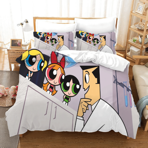 The Powerpuff Girls 6 Duvet Cover Pillowcase Bedding Sets Home