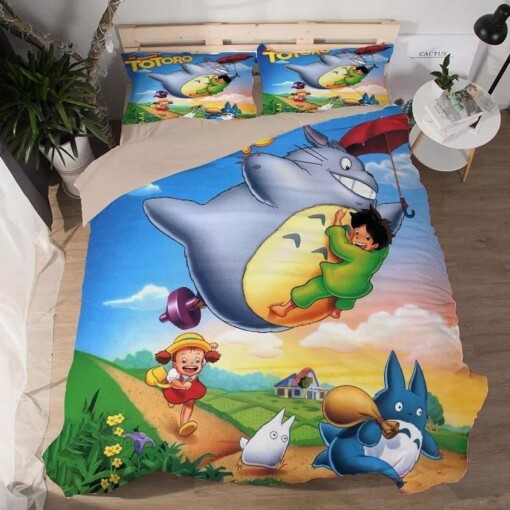 Tonari No Totoro 3 Duvet Cover Pillowcase Bedding Sets Home