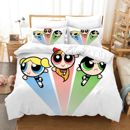 The Powerpuff Girls 11 Duvet Cover Pillowcase Bedding Sets Home