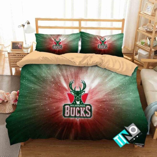 Nba Milwaukee Bucks 3 Logo 3d Duvet Cover Bedding Sets