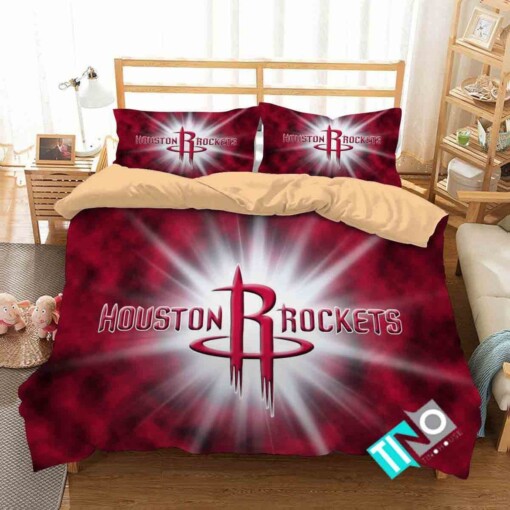 Nba Houston Rockets 1 Logo 3d Duvet Cover Bedding Sets