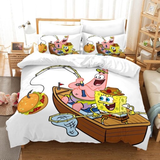 Spongebob Squarepants 24 Duvet Cover Pillowcase Bedding Sets Home Decor