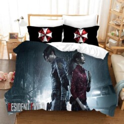 Resident Evil 11 Duvet Cover Pillowcase Bedding Sets Home Bedroom
