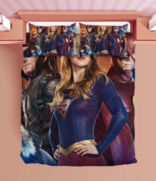 Superwoman Duvet Arrow Flash Bedding Sets Comfortable Gift Quilt Bed