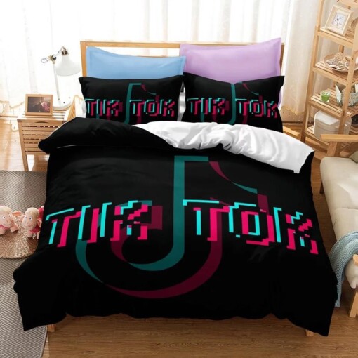 Tik Tok 4 Duvet Cover Quilt Cover Pillowcase Bedding Sets