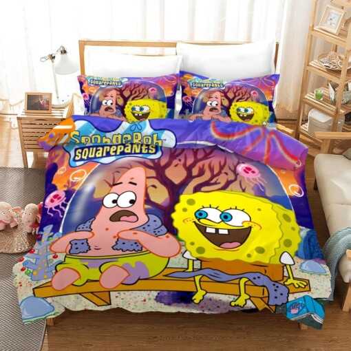 Spongebob Squarepants 9 Duvet Cover Quilt Cover Pillowcase Bedding Sets