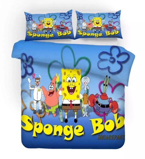 Spongebob Squarepants 8 Duvet Cover Pillowcase Bedding Sets Home Decor
