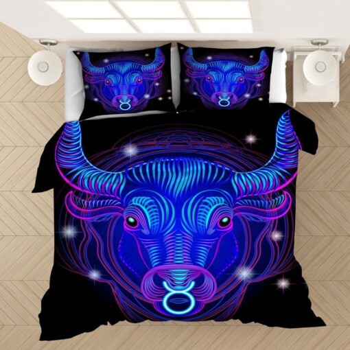 Twelve Constellations Taurus 3 Duvet Cover Pillowcase Bedding Sets Home