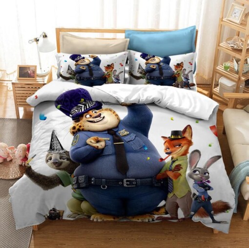 Zootopia Zootropolis Judy Nick 6 Duvet Cover Quilt Cover Pillowcase