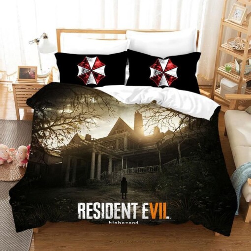 Resident Evil 1 Duvet Cover Pillowcase Bedding Sets Home Bedroom