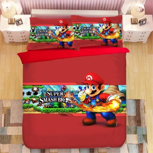 Super Smash Bros Ultimate Mario 16 Duvet Cover Quilt Cover