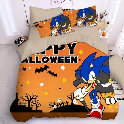 Sonic The Hedgehog 4 Duvet Cover Pillowcase Bedding Sets Home