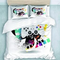 Video Game Gamepad Joystick 4 Duvet Cover Pillowcase Bedding Sets