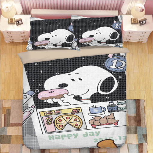 Snoopy 4 Duvet Cover Quilt Cover Pillowcase Bedding Sets Bed