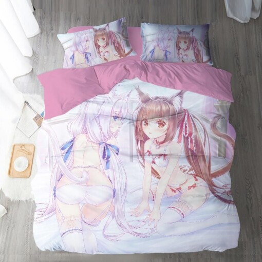 Nekopara 13 Duvet Cover Pillowcase Bedding Sets Home Bedroom Decor