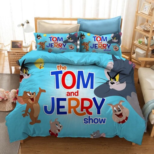 Tom And Jerry 8 Duvet Cover Quilt Cover Pillowcase Bedding