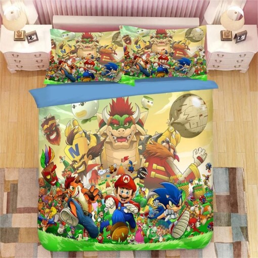 Super Smash Bros Ultimate Mario 7 Duvet Cover Quilt Cover