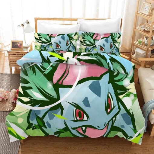 Pokemon Pikachu Venusaur 9 Duvet Cover Pillowcase Bedding Sets Home