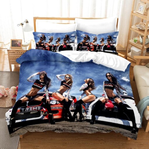 The Motorcycle Girl 1 Duvet Cover Quilt Cover Pillowcase Bedding