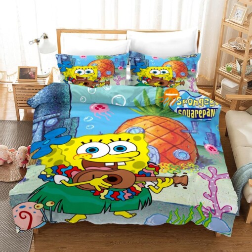Spongebob Squarepants 18 Duvet Cover Quilt Cover Pillowcase Bedding Sets