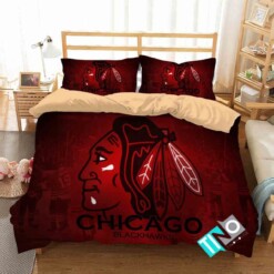 Nhl Chicago Blackhawks 1 Logo 3d Duvet Cover Bedding Sets