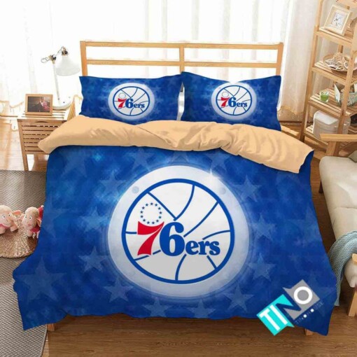 Nba Philadelphia 76ers 2 Logo 3d Duvet Cover Bedding Sets