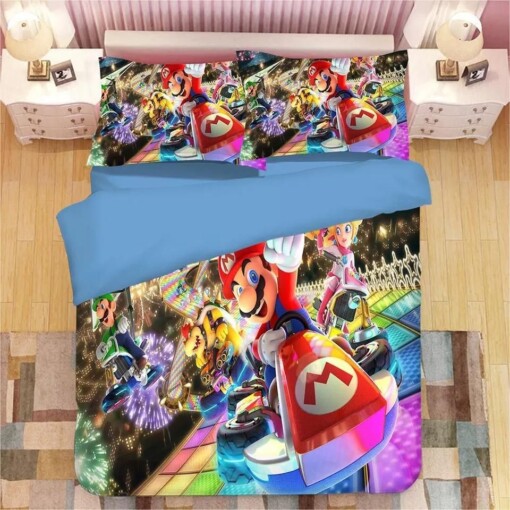 Super Mario Bros 4 Duvet Cover Quilt Cover Pillowcase Bedding