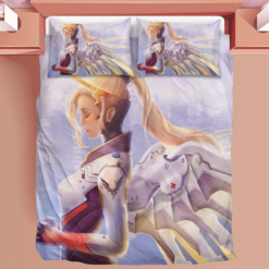 Overwatch Duvet Mercy Bedding Sets Comfortable Gift Quilt Bed Sets