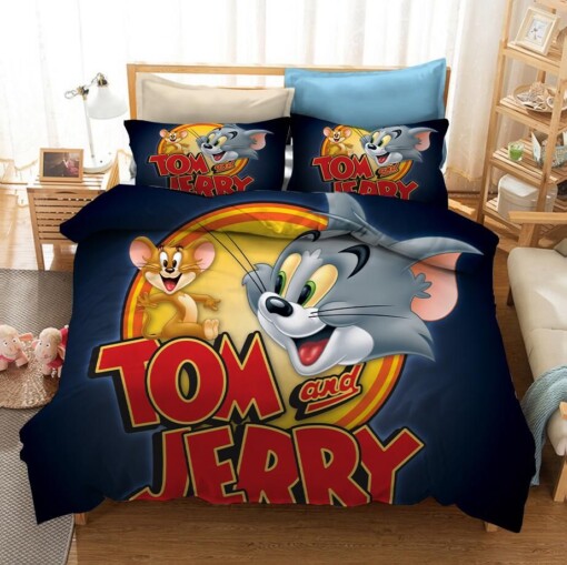 Tom And Jerry 1 Duvet Cover Quilt Cover Pillowcase Bedding