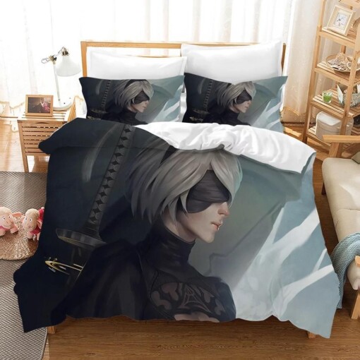 Nier Automata Yorha 2b 4 Duvet Cover Pillowcase Bedding Sets