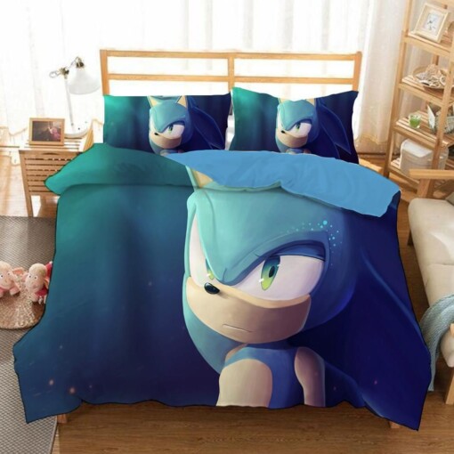 Sonic The Hedgehog 16 Duvet Cover Pillowcase Bedding Sets Home