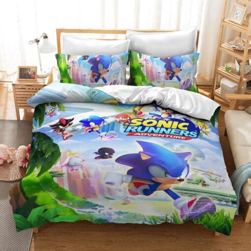 Sonic Mania 5 Duvet Cover Pillowcase Bedding Sets Home Decor