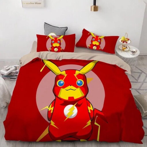 Pokemon Pikachu 44 Duvet Cover Quilt Cover Pillowcase Bedding Sets