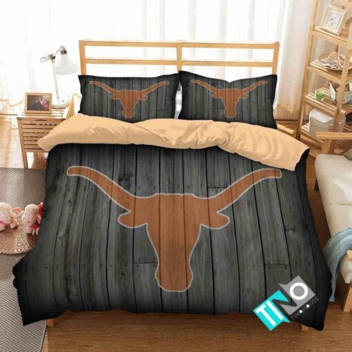 Ncaa Texas Longhorns 1 Logo N 3d Duvet Cover Bedding