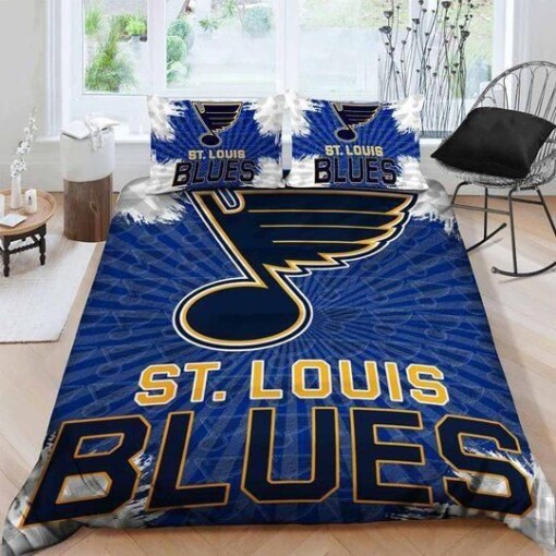 St Louis Blues Halloween Andristmas Duvet Cover Bedding Set Quilt
