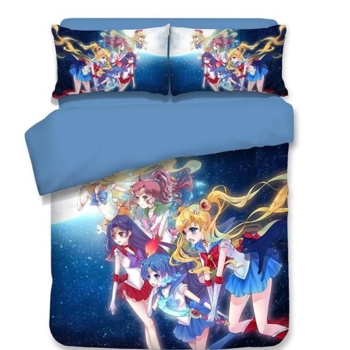 Sailor Moon 15 Duvet Cover Pillowcase Bedding Sets Home Decor