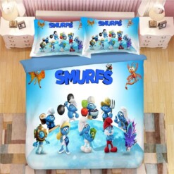 The Smurfs Smurfette 2 Duvet Cover Quilt Cover Pillowcase Bedding