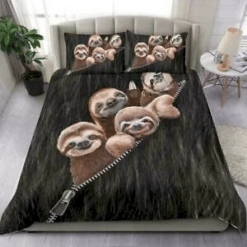 Sloths Lovers Bedding Sets Duvet Cover Bedroom Quilt Bed Sets