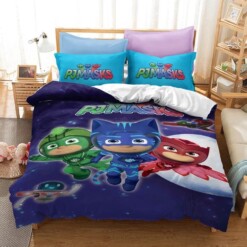 Pjmasks 8 Duvet Cover Quilt Cover Pillowcase Bedding Sets Bed